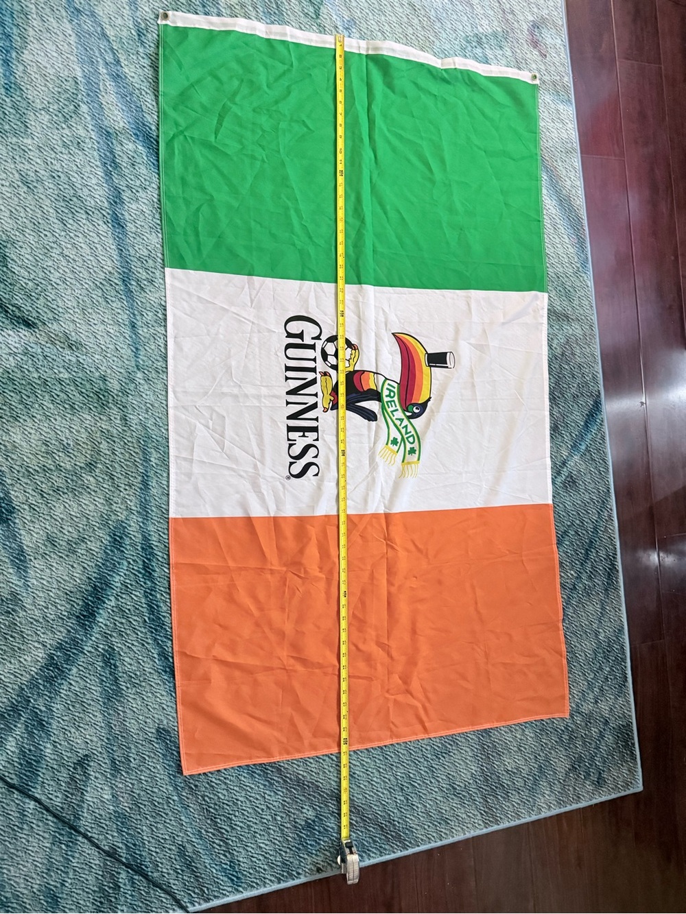 Guinness Flag with Green, White and Orange Panels